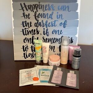 9 piece bundle of sample hair care items